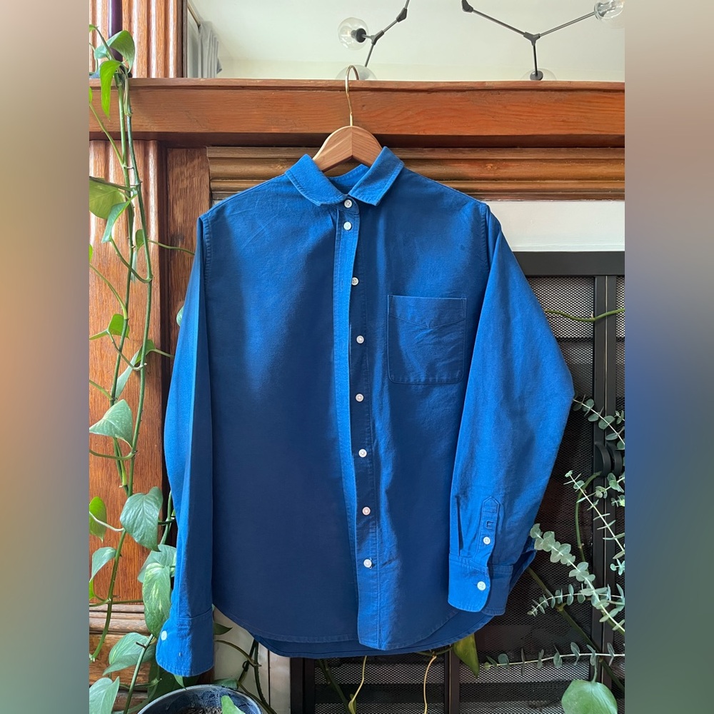 Everlane Heavy-Weight Cotton Button-Down in Blue - Size 2